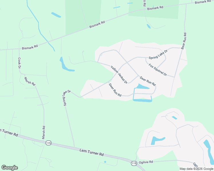 map of restaurants, bars, coffee shops, grocery stores, and more near 55108 Dogwood Court in Callahan