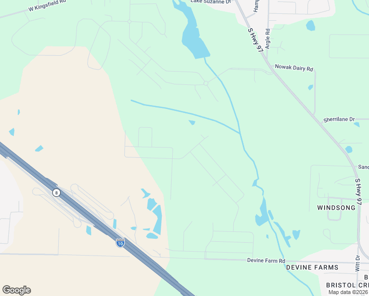map of restaurants, bars, coffee shops, grocery stores, and more near 4480 Devine Farm Road in Cantonment