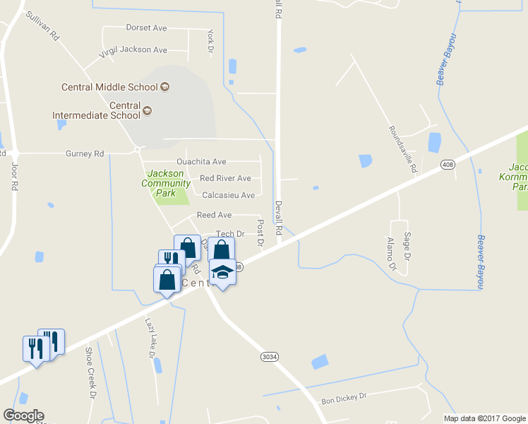 map of restaurants, bars, coffee shops, grocery stores, and more near 13981 Reed Avenue in Baton Rouge