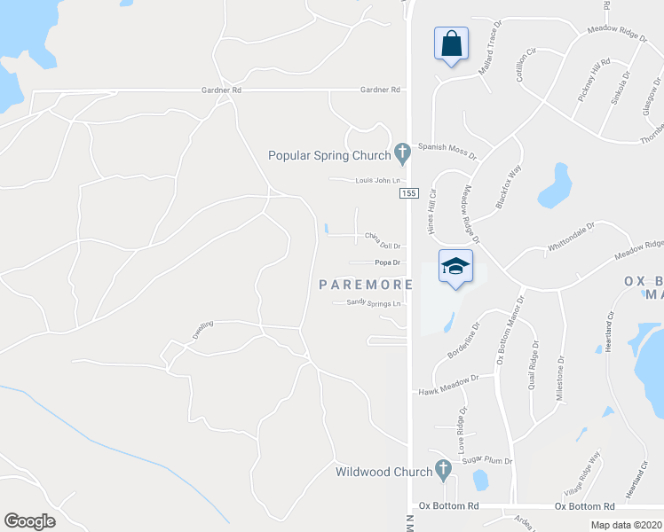 map of restaurants, bars, coffee shops, grocery stores, and more near 218 Popa Drive in Tallahassee