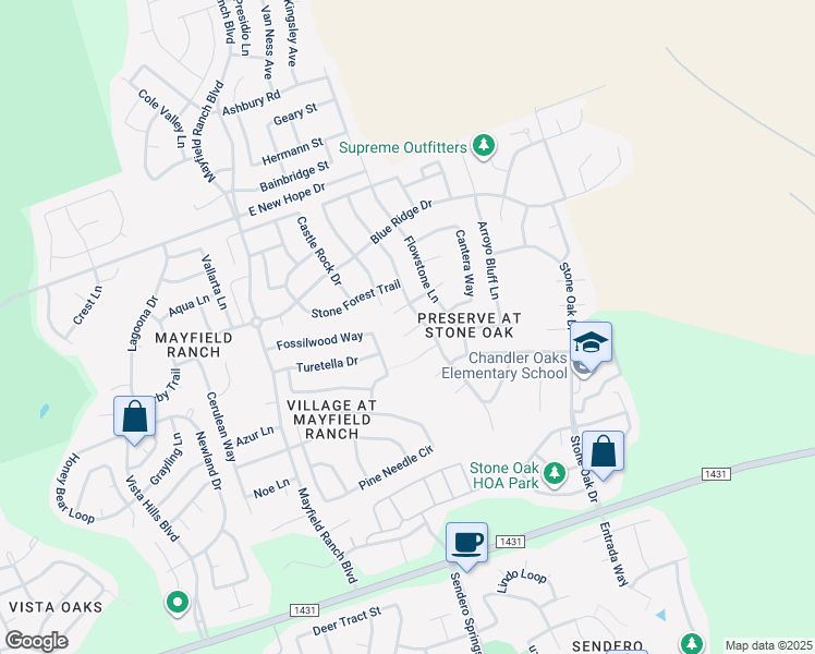 map of restaurants, bars, coffee shops, grocery stores, and more near 904 Mammoth Court in Round Rock
