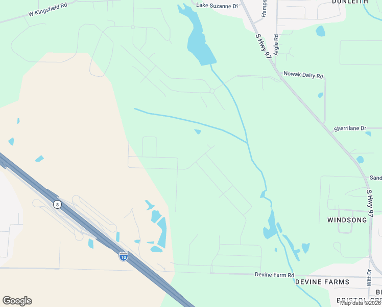 map of restaurants, bars, coffee shops, grocery stores, and more near 4480 Devine Farm Road in Cantonment