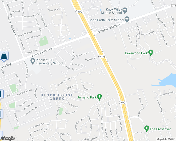 map of restaurants, bars, coffee shops, grocery stores, and more near 1309 Chardonnay Crossing in Leander
