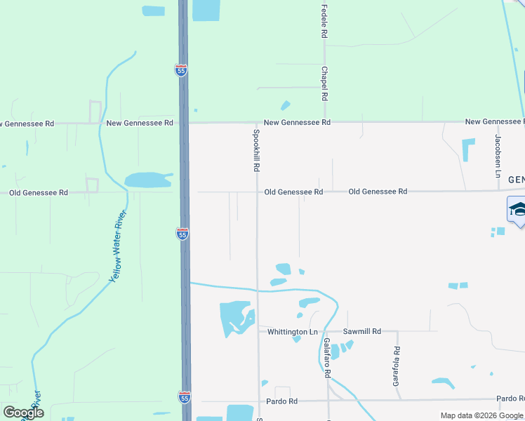 map of restaurants, bars, coffee shops, grocery stores, and more near 48500 Spookhill Road in Tickfaw