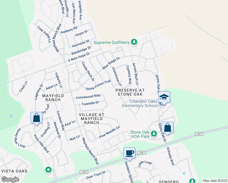 map of restaurants, bars, coffee shops, grocery stores, and more near 902 Mammoth Court in Round Rock