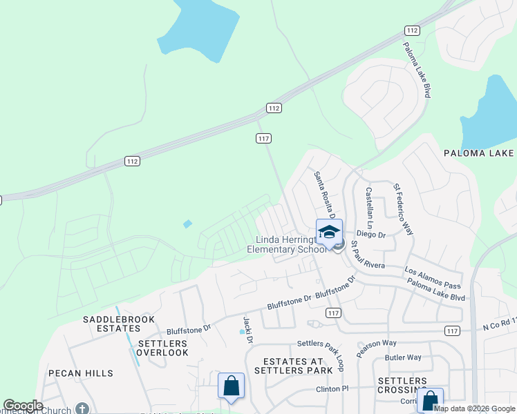 map of restaurants, bars, coffee shops, grocery stores, and more near 500-798 County Road 117 in Round Rock