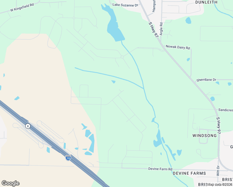 map of restaurants, bars, coffee shops, grocery stores, and more near 4480 Devine Farm Road in Cantonment