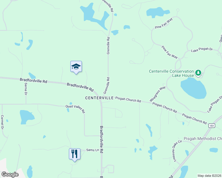 map of restaurants, bars, coffee shops, grocery stores, and more near 6937 Grenville Road in Tallahassee