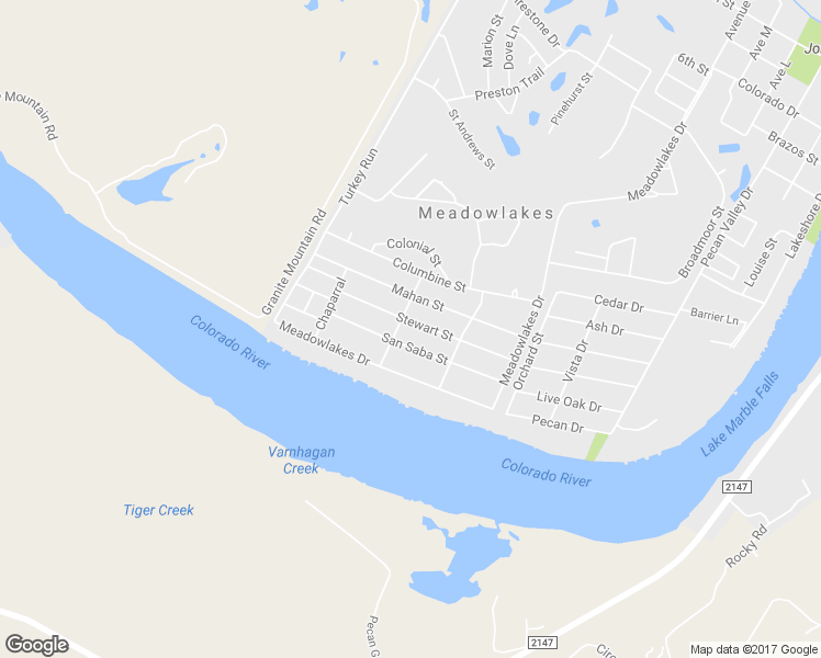 map of restaurants, bars, coffee shops, grocery stores, and more near 329 Stewart Street in Meadowlakes