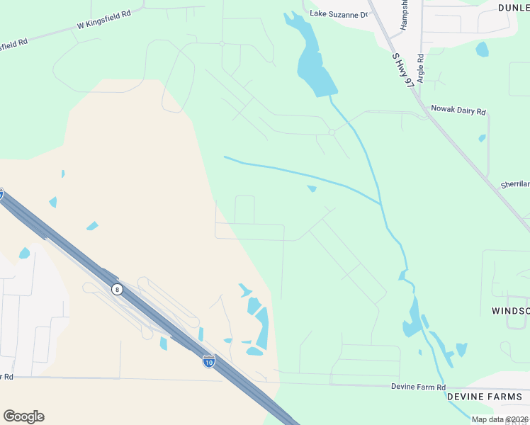 map of restaurants, bars, coffee shops, grocery stores, and more near 4499 Devine Farm Road in Cantonment