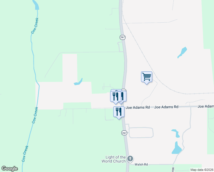 map of restaurants, bars, coffee shops, grocery stores, and more near 1840 Pat Thomas Parkway in Quincy