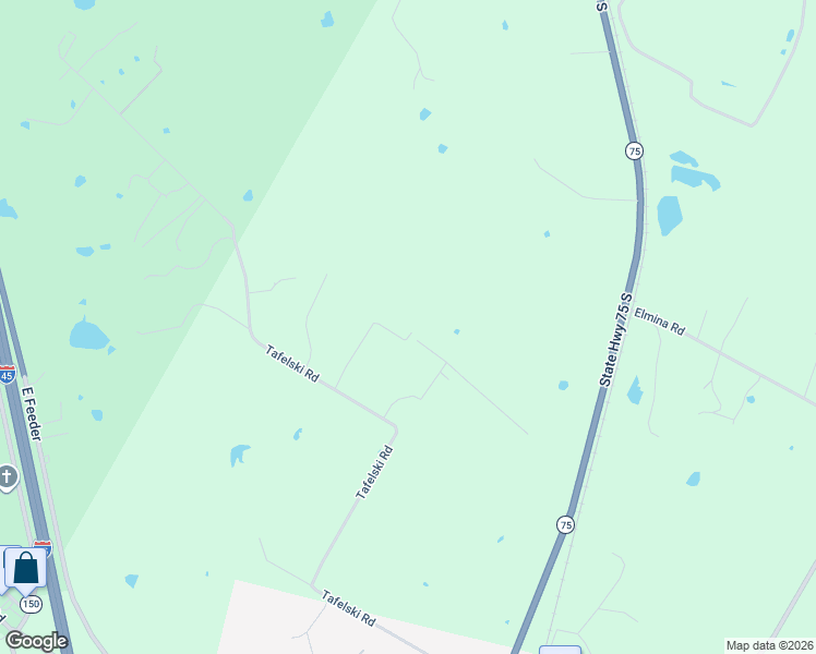 map of restaurants, bars, coffee shops, grocery stores, and more near 888 Tafelski Road in New Waverly