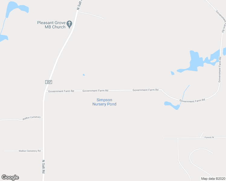 map of restaurants, bars, coffee shops, grocery stores, and more near 2863 Government Farm Road in Monticello