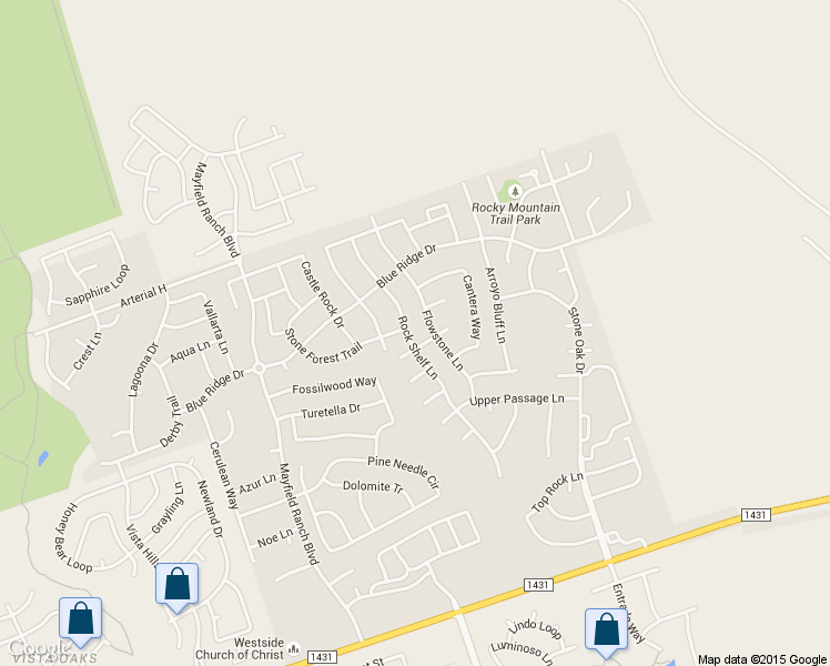 map of restaurants, bars, coffee shops, grocery stores, and more near 3573 Rock Shelf Lane in Round Rock