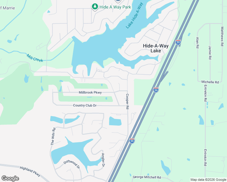 map of restaurants, bars, coffee shops, grocery stores, and more near 3000-3098 Fairway Drive in Picayune