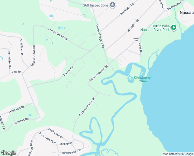 map of restaurants, bars, coffee shops, grocery stores, and more near 940430 Old Nassauville Road in Fernandina Beach