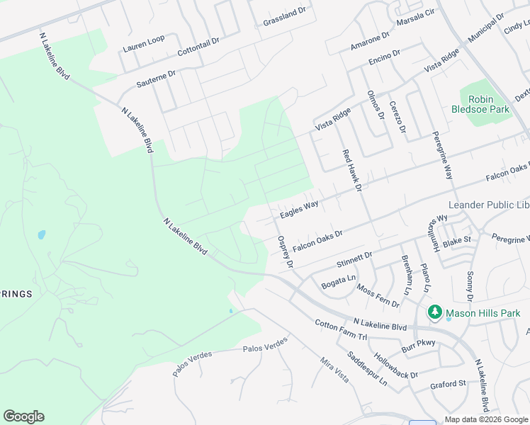 map of restaurants, bars, coffee shops, grocery stores, and more near 707 Osprey Drive in Leander
