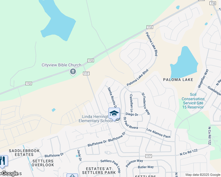 map of restaurants, bars, coffee shops, grocery stores, and more near 2967 Santa Rosita Drive in Round Rock