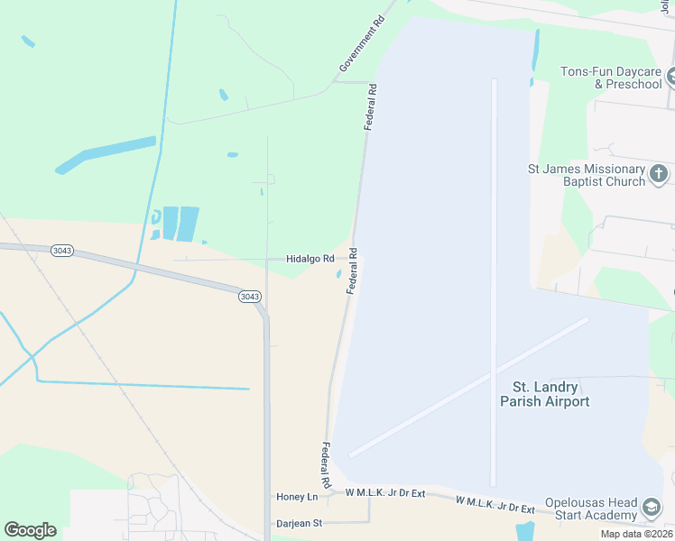 map of restaurants, bars, coffee shops, grocery stores, and more near 106 Hidalgo Road in Opelousas