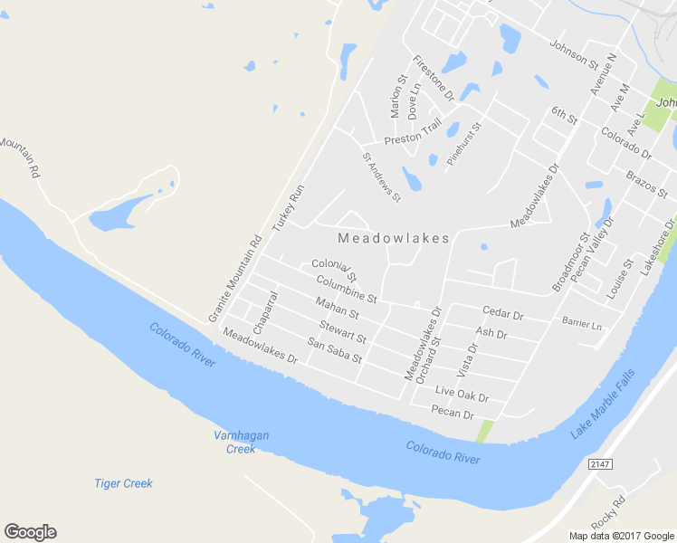 map of restaurants, bars, coffee shops, grocery stores, and more near 331 Colonial Street in Marble Falls