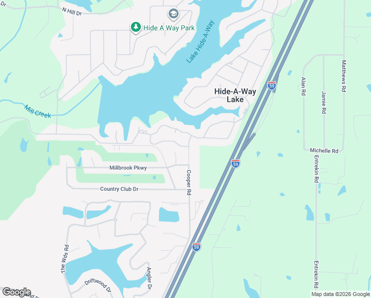 map of restaurants, bars, coffee shops, grocery stores, and more near 3119 Cooper Road in Picayune