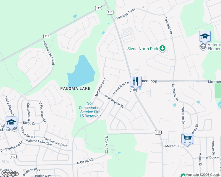 map of restaurants, bars, coffee shops, grocery stores, and more near 3316 Nunez Court in Round Rock