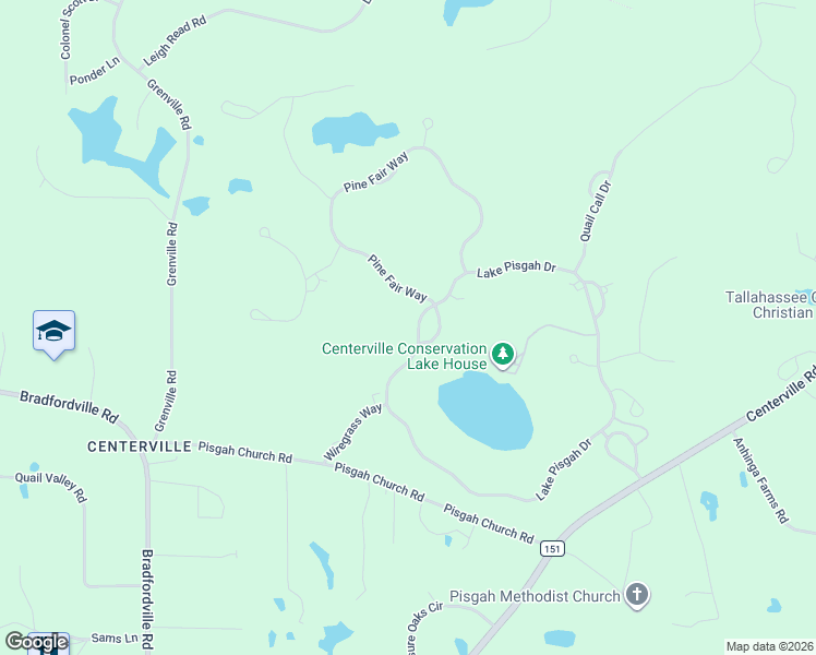 map of restaurants, bars, coffee shops, grocery stores, and more near 6550 Lake Pisgah Drive in Tallahassee