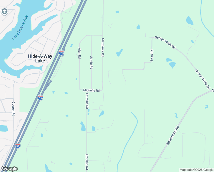 map of restaurants, bars, coffee shops, grocery stores, and more near 160 Bass Road in Carriere