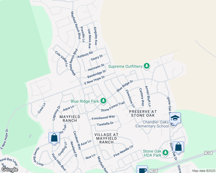 map of restaurants, bars, coffee shops, grocery stores, and more near 3633 Spring Canyon Trail in Round Rock