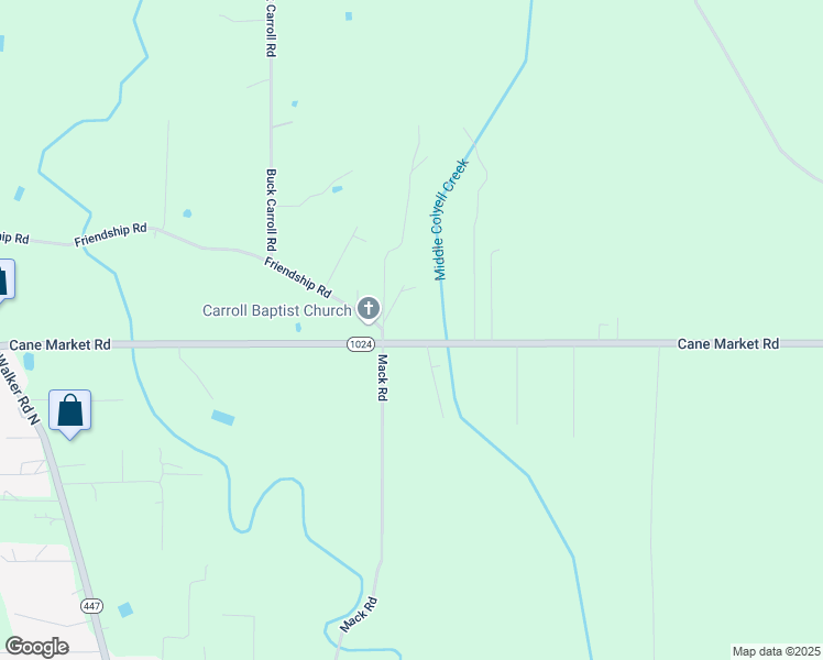 map of restaurants, bars, coffee shops, grocery stores, and more near 33176 Cane Market Road in Walker