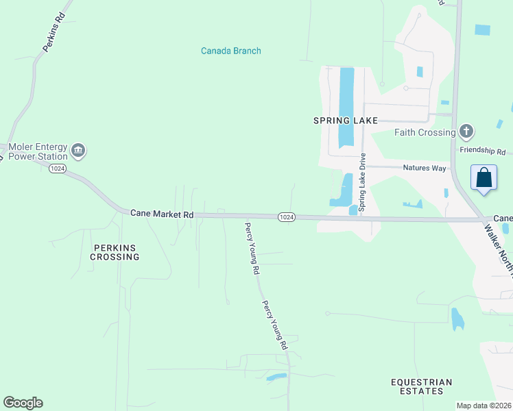 map of restaurants, bars, coffee shops, grocery stores, and more near 34116 Cane Market Road in Walker