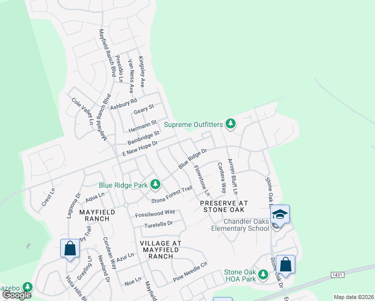 map of restaurants, bars, coffee shops, grocery stores, and more near 3695 Spring Canyon Trail in Round Rock