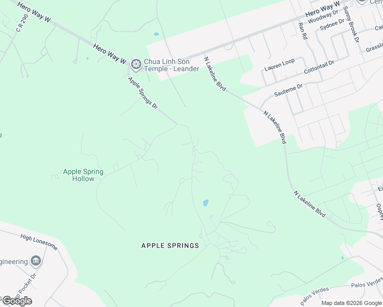 map of restaurants, bars, coffee shops, grocery stores, and more near 19407 Apple Springs Drive in Leander