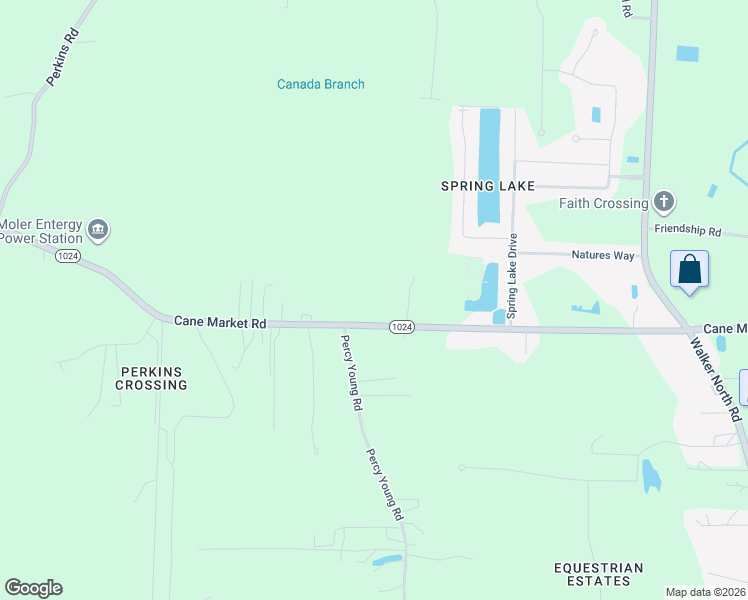 map of restaurants, bars, coffee shops, grocery stores, and more near 34116 Cane Market Road in Walker