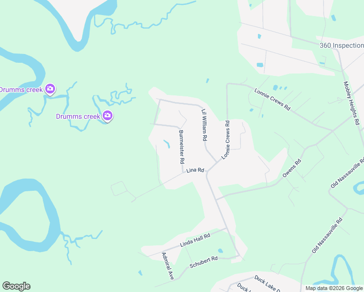 map of restaurants, bars, coffee shops, grocery stores, and more near 85118 Burmeister Road in Fernandina Beach