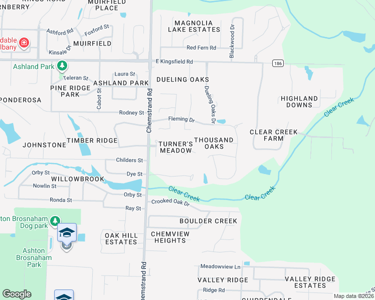 map of restaurants, bars, coffee shops, grocery stores, and more near 3111 Turners Meadow Road in Pensacola