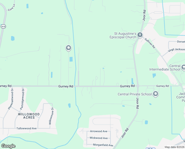 map of restaurants, bars, coffee shops, grocery stores, and more near 11903 Gurney Road in Baker