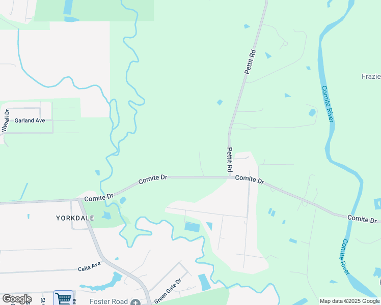 map of restaurants, bars, coffee shops, grocery stores, and more near 7919 Comite Drive in Baker