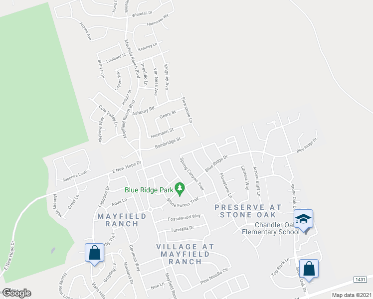 map of restaurants, bars, coffee shops, grocery stores, and more near 3656 Spring Canyon Trail in Round Rock