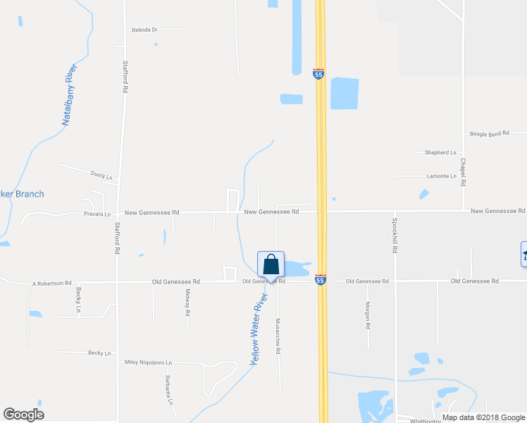 map of restaurants, bars, coffee shops, grocery stores, and more near 13282 New Gennessee Road in Tickfaw