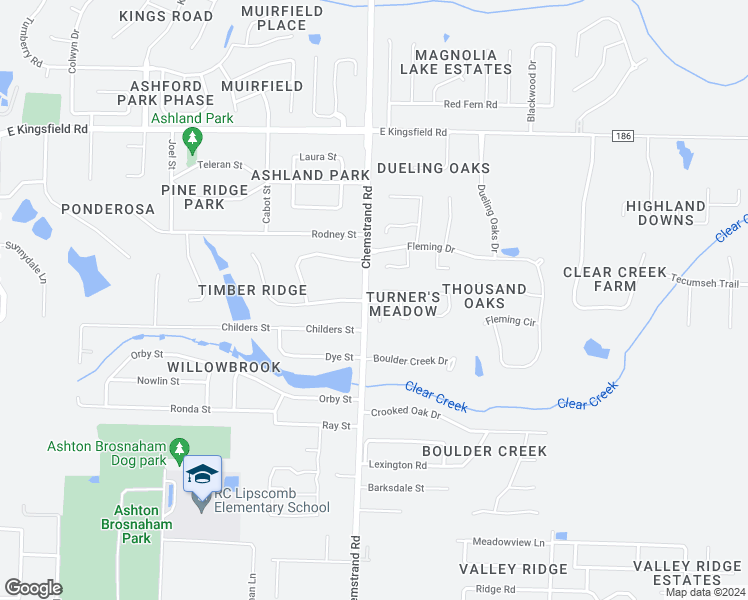map of restaurants, bars, coffee shops, grocery stores, and more near Turners Meadow Road in Escambia County
