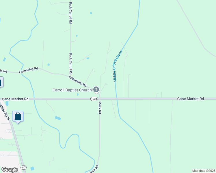 map of restaurants, bars, coffee shops, grocery stores, and more near 33176 Cane Market Road in Walker