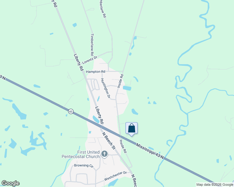 map of restaurants, bars, coffee shops, grocery stores, and more near 129 Inside Rd in Picayune
