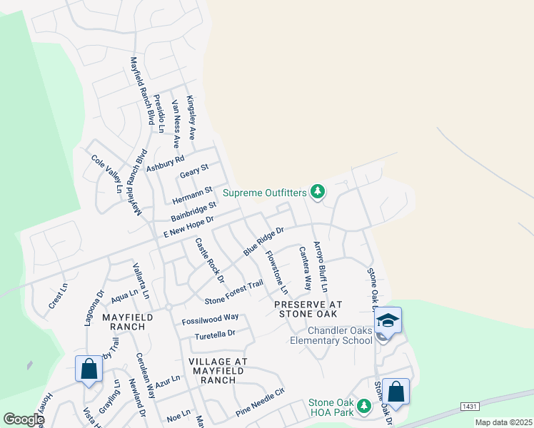 map of restaurants, bars, coffee shops, grocery stores, and more near 3688 Spring Canyon Trail in Round Rock