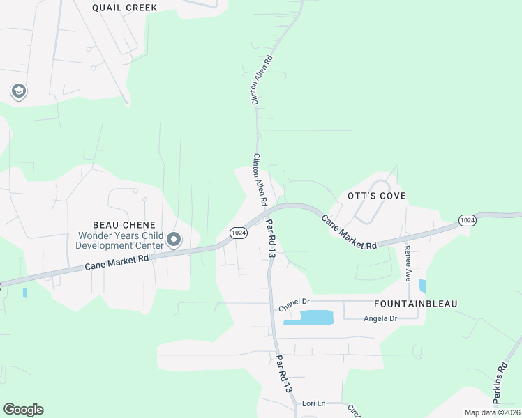 map of restaurants, bars, coffee shops, grocery stores, and more near 34200 Clinton Allen Road in Denham Springs