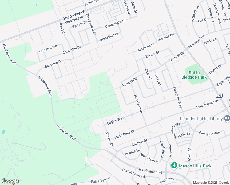 map of restaurants, bars, coffee shops, grocery stores, and more near 540 Prairie Wind Drive in Leander