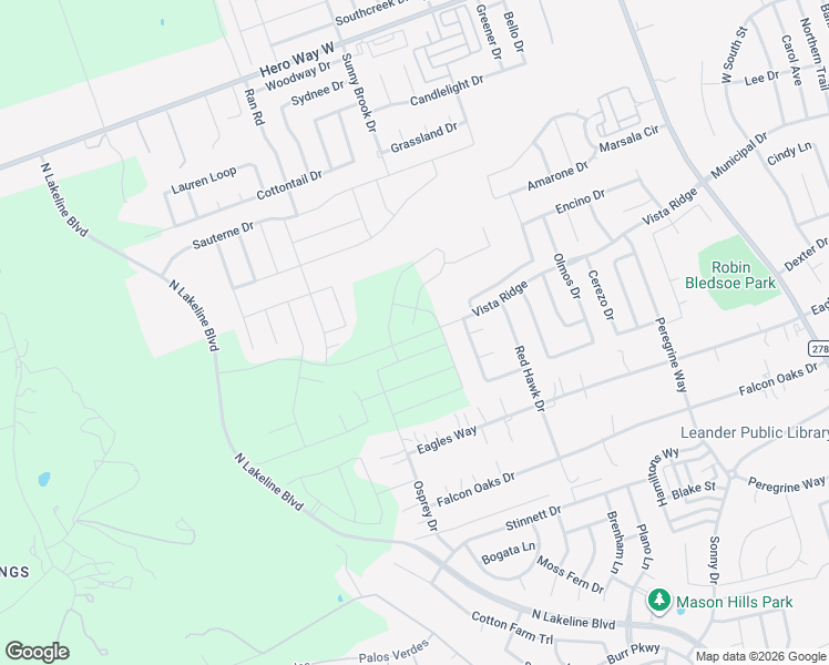 map of restaurants, bars, coffee shops, grocery stores, and more near 525 Eagle Canyon Drive in Leander