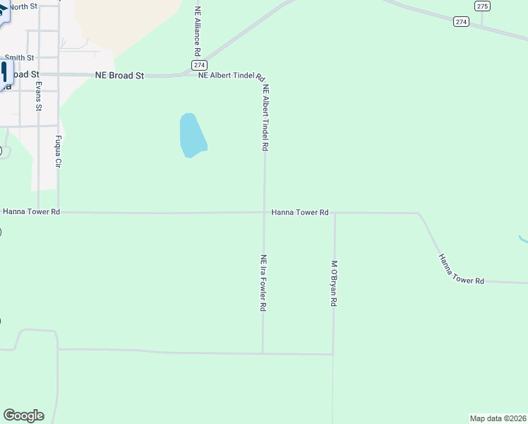 map of restaurants, bars, coffee shops, grocery stores, and more near Hanna Tower Road in Altha