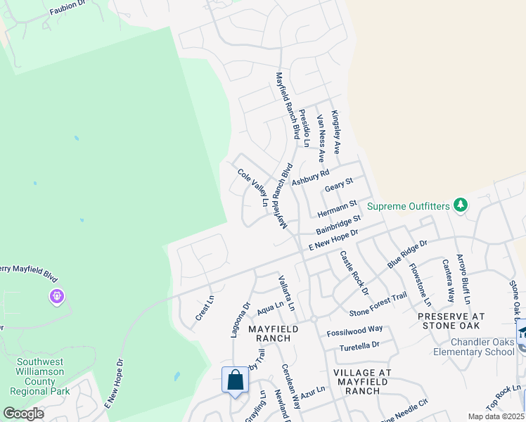 map of restaurants, bars, coffee shops, grocery stores, and more near 3810 Skyview Way in Round Rock