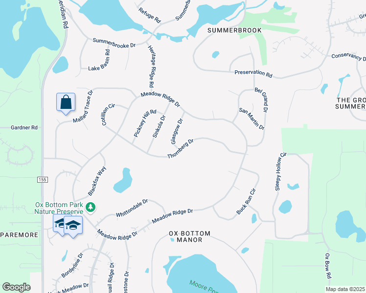 map of restaurants, bars, coffee shops, grocery stores, and more near 383 Thornberg Drive in Tallahassee